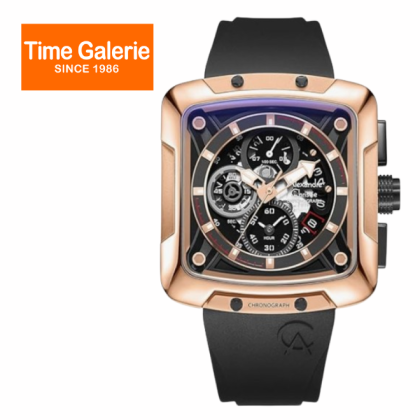 Alexandre Christie ALCW3030GCRBRBA Black Silicone Strap Chronograph Men Watch